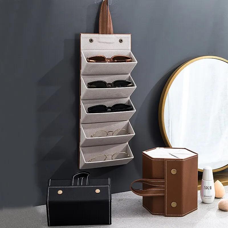 Stylish Leather Eyewear Case for Safe Storage and Protection-Omni Prime Goods