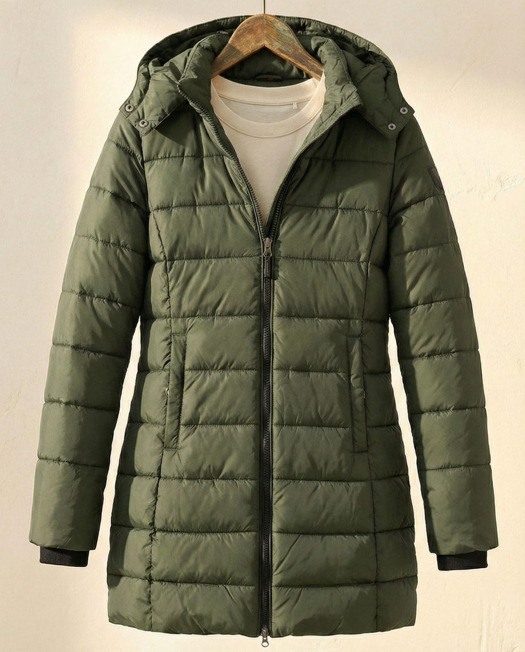Women's Warm Quilted Puffer Winter Jacket with Hood