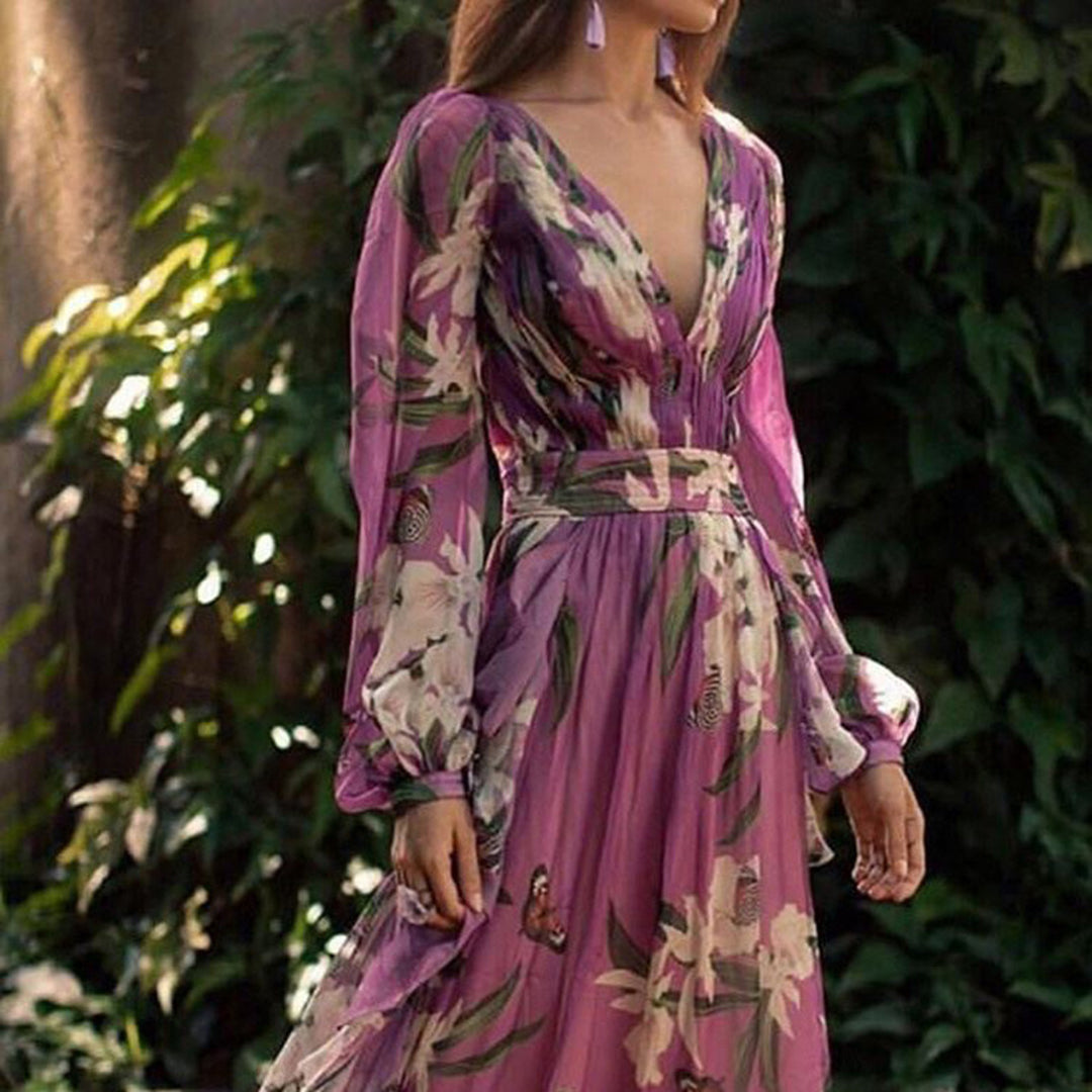 Torill | Women's Elegant Autumn Maxi Dress