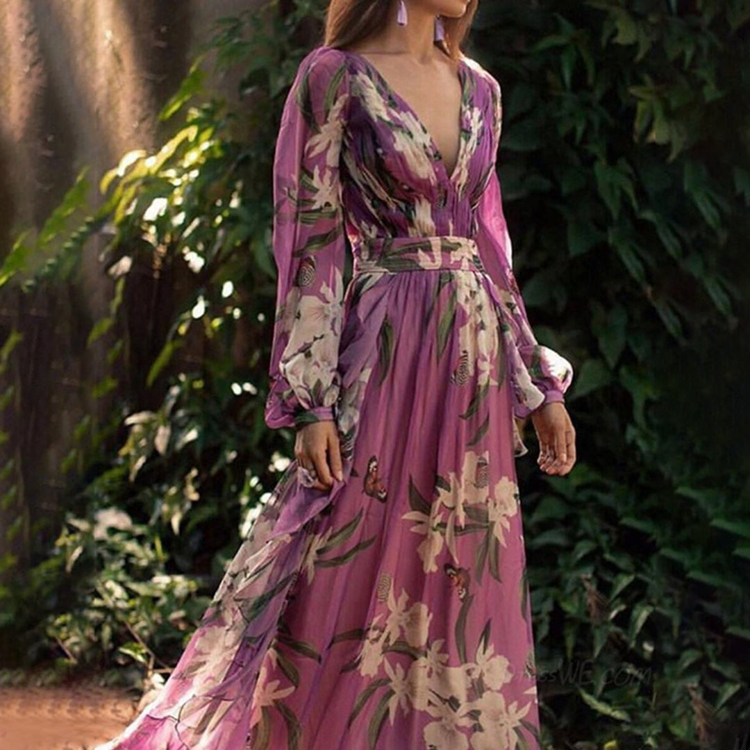 Torill | Women's Elegant Autumn Maxi Dress