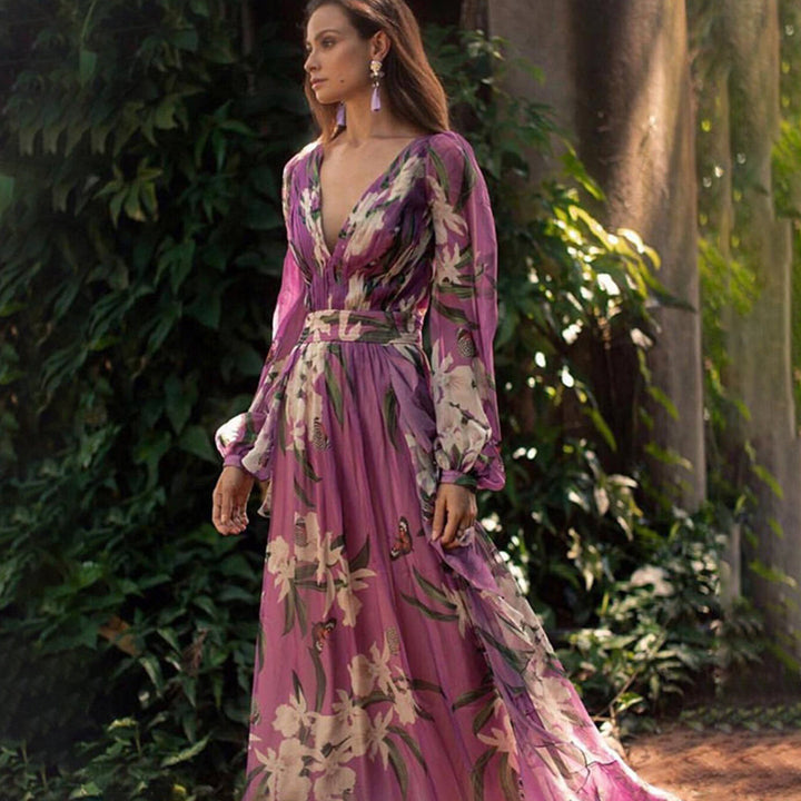 Torill | Women's Elegant Autumn Maxi Dress