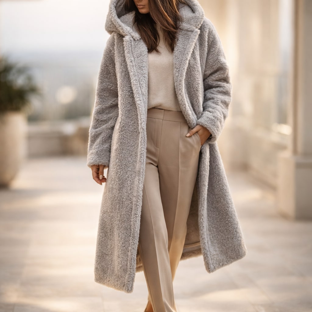 Women's Stylish Long Hooded Coat