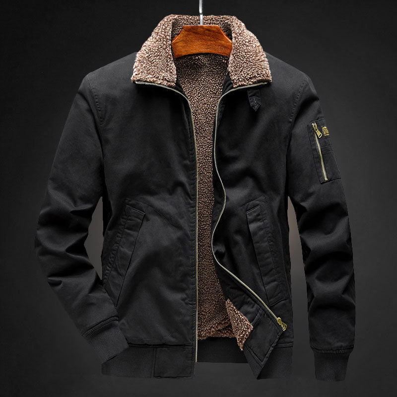Men's Warm Fleece Lined Winter Jacket