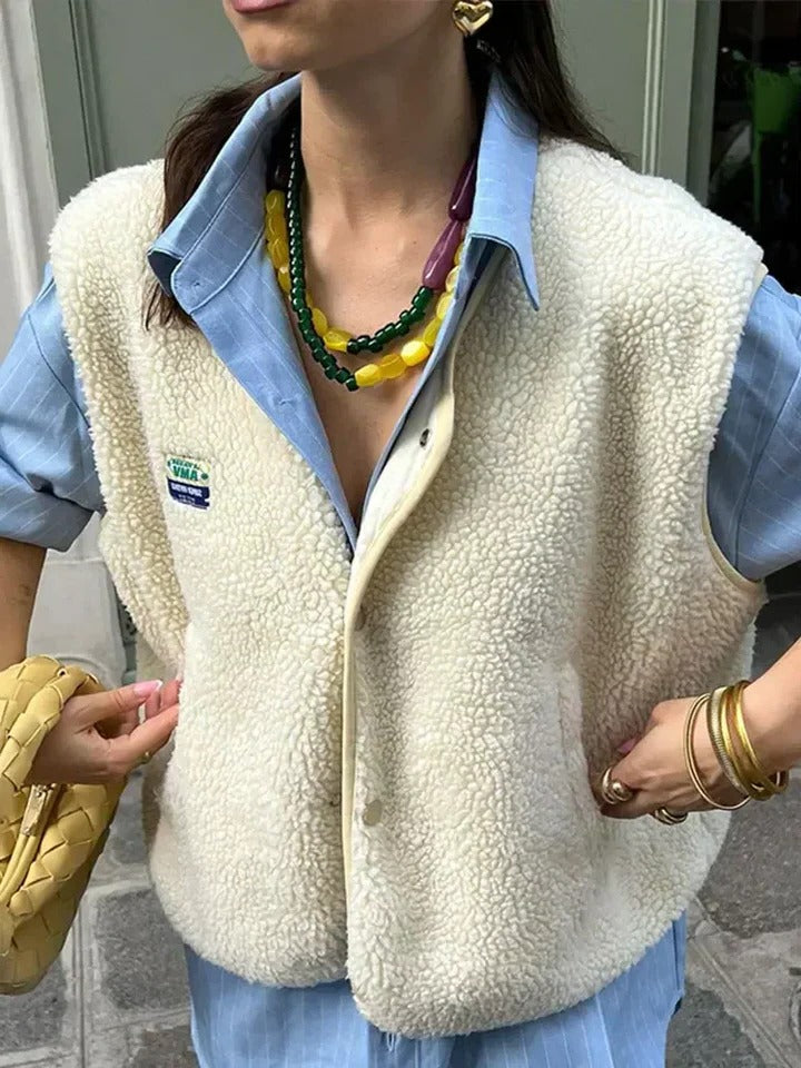Women's Textured Layering Vest for Stylish Outfits