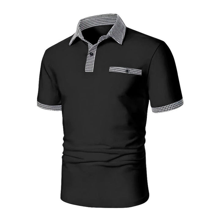 Theodore | Men's Stylish Contrast Collar Polo Shirt-Omni Prime Goods