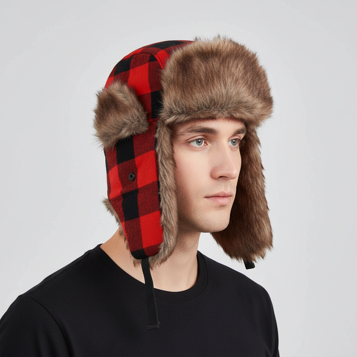 Men's Windproof and Warm Ear Flap Trapper Hat