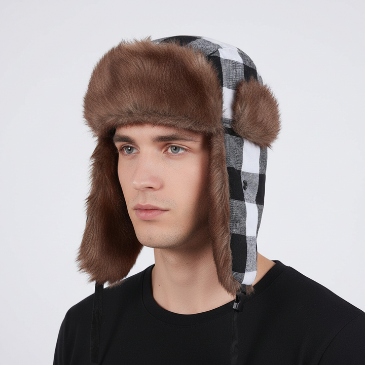 Men's Windproof and Warm Ear Flap Trapper Hat