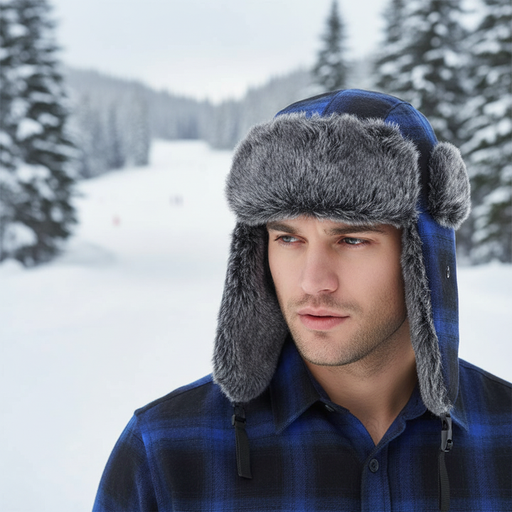 Men's Windproof and Warm Ear Flap Trapper Hat