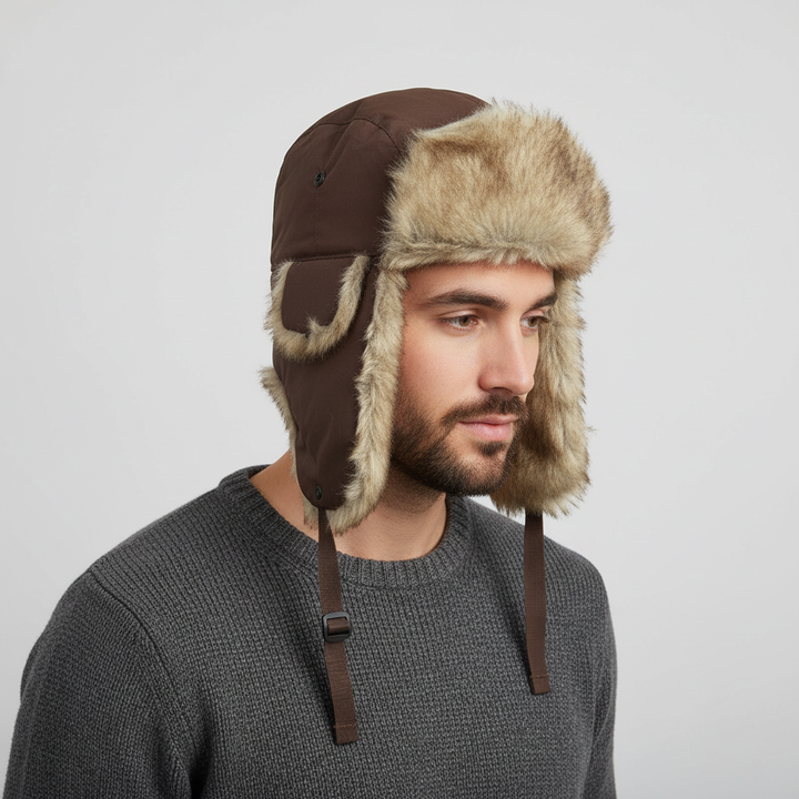 Men's Windproof and Warm Ear Flap Trapper Hat