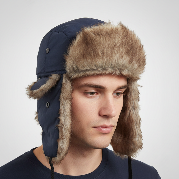 Men's Windproof and Warm Ear Flap Trapper Hat