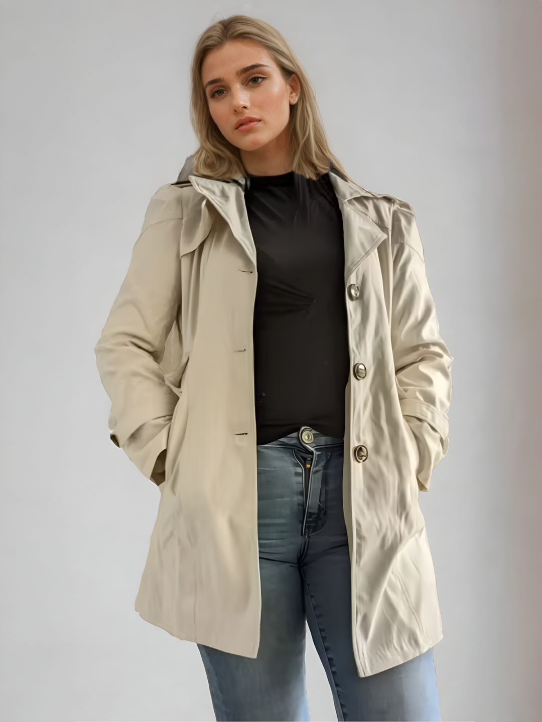 Women's Classic Trench Coat | Elegant Defined Silhouette