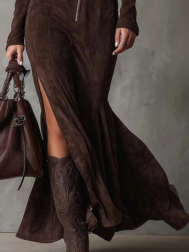 Trinity | Women's Long Sleeve Bodycon Maxi Dress-Omni Prime Goods