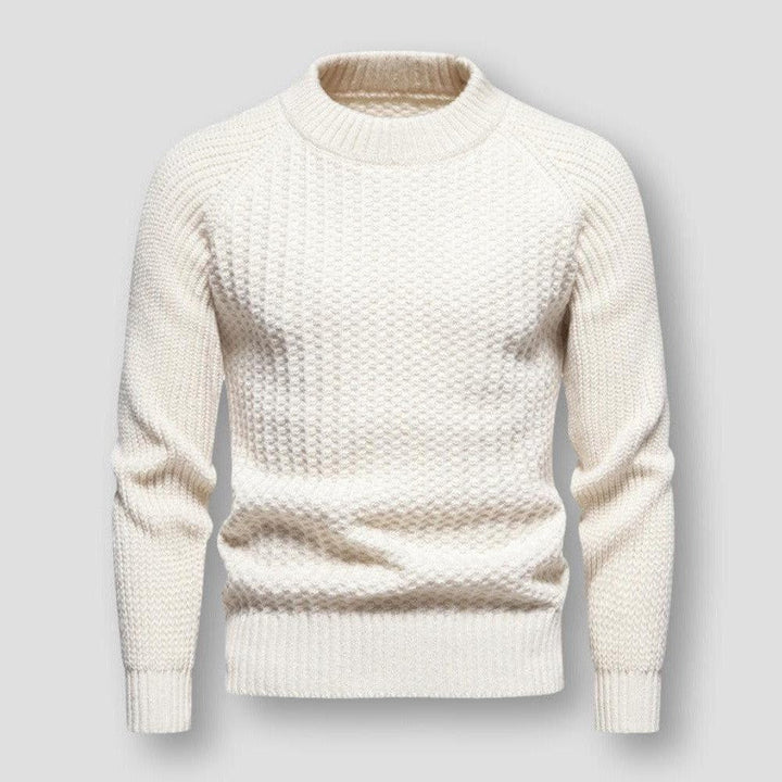 Men's High-Quality Waffle Knit Sweater