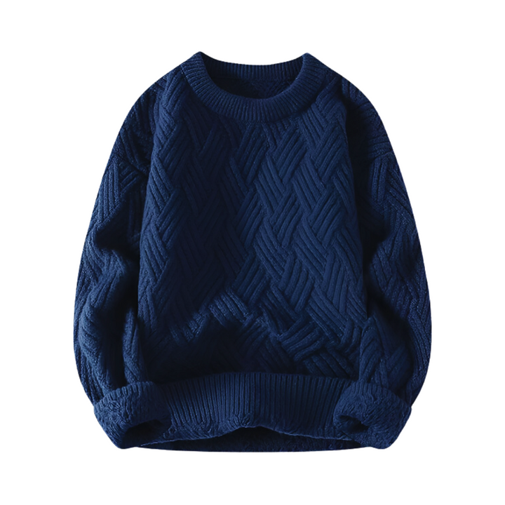 Men's Classic Warm Wool Blend Cable Knit Sweater