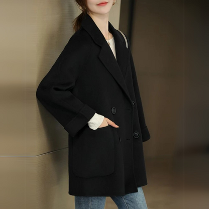 Manteau croisé pour femme, à la coupe ajustée, pour l’hiver