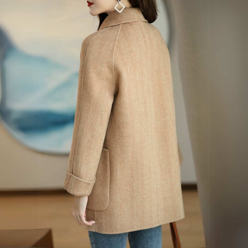 Manteau croisé pour femme, à la coupe ajustée, pour l’hiver