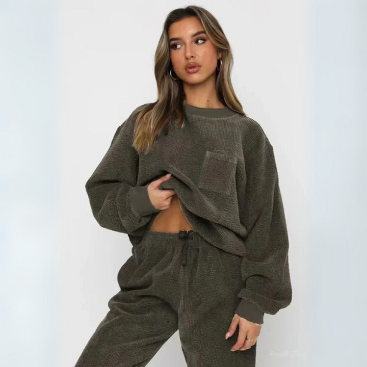Women's Corduroy Sweatset Outfit