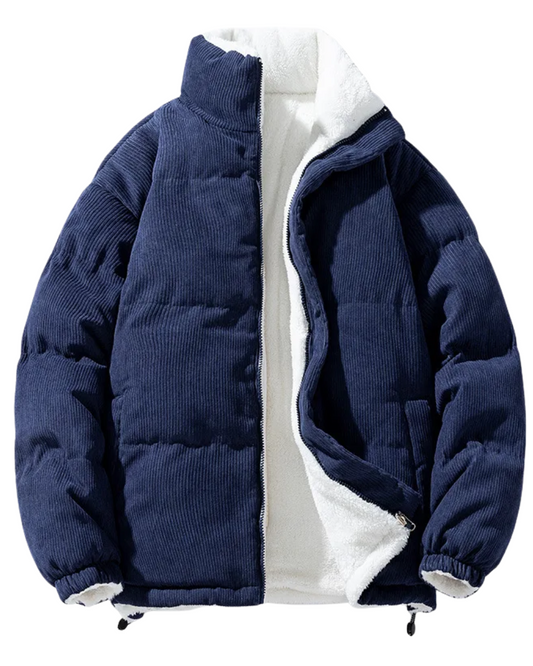 Herren-Cordjacke mit gerippter Struktur und elegantem, tailliertem Schnitt