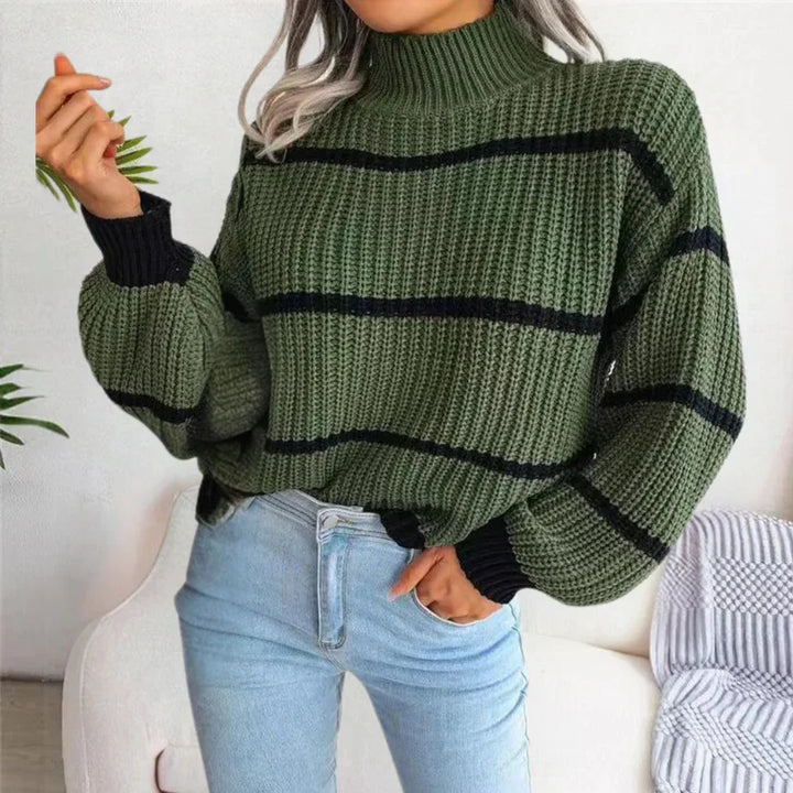Women's Cozy Cotton Sweater with Elegant Design