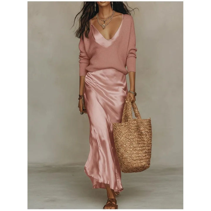 Valencia | Women's Silk Skirt Set-Omni Prime Goods