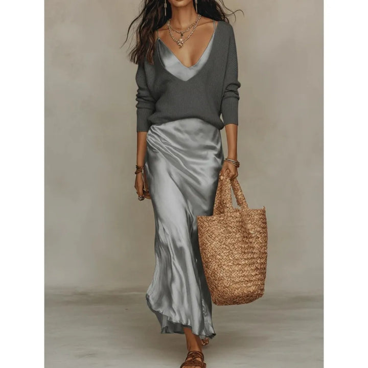 Valencia | Women's Silk Skirt Set-Omni Prime Goods