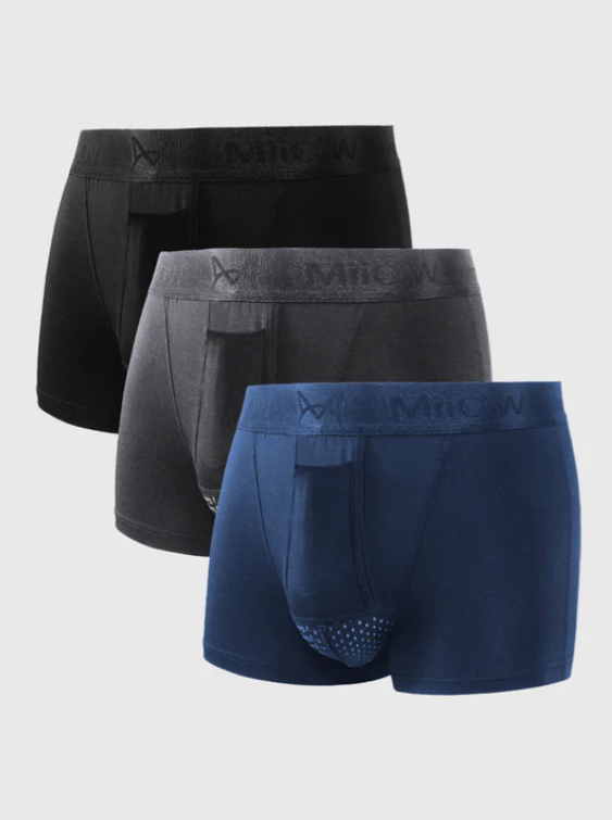 Men's Comfortable Cotton Boxer Shorts - 3-Pack