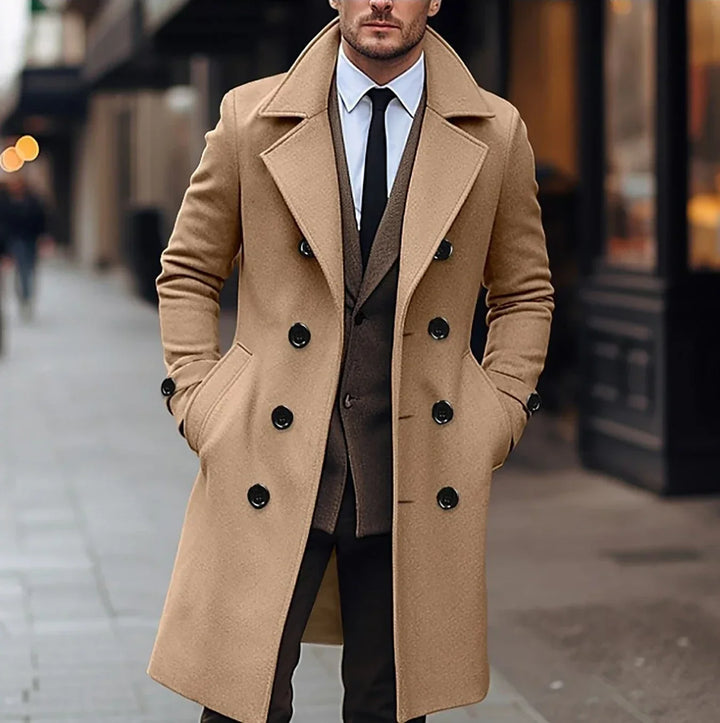 Men's Stylish Wool Coat for Chilly Weather