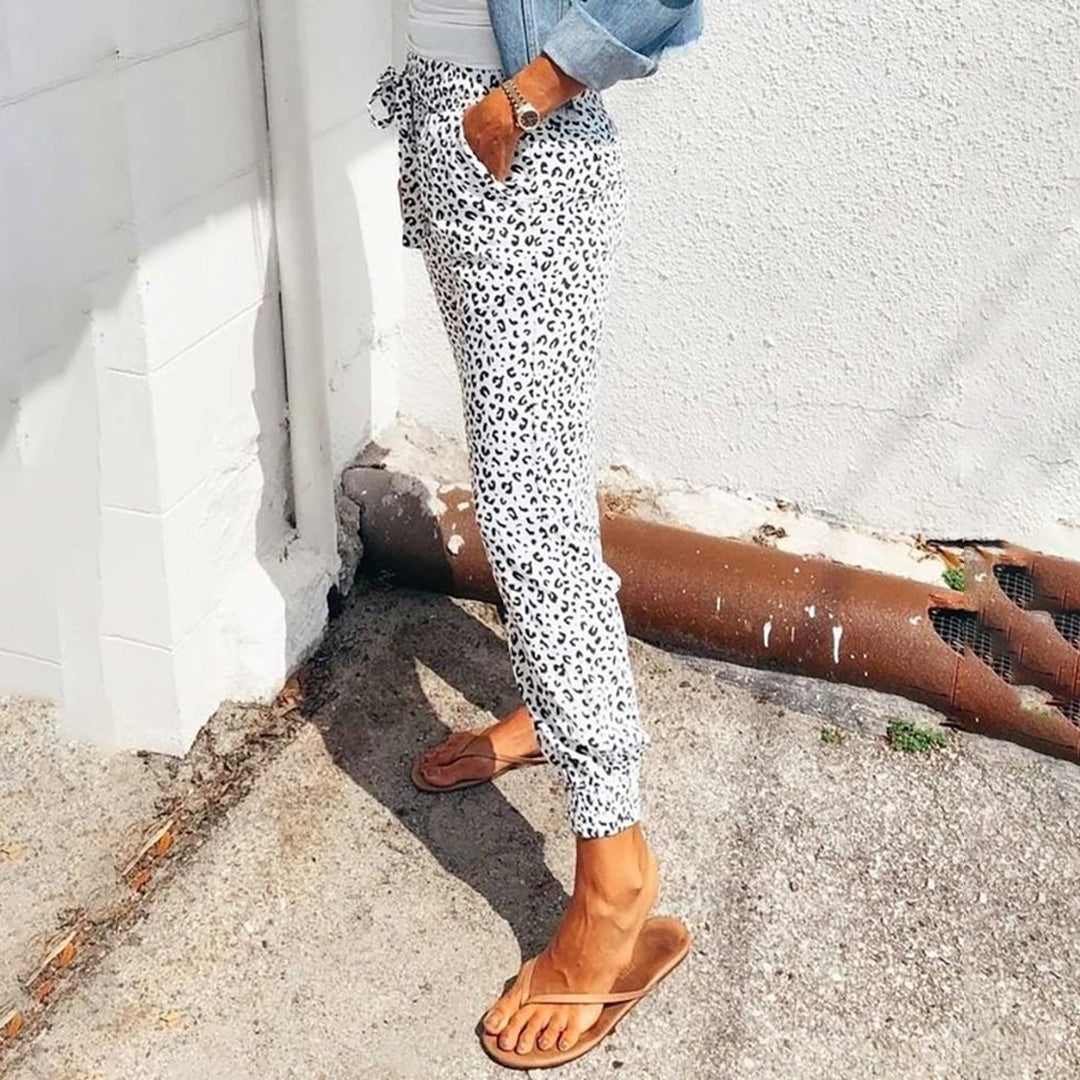 Kleo | Women's Comfortable Leopard Print Leisure Pants