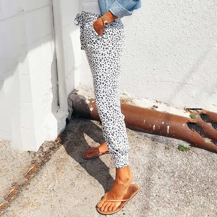 Kleo | Women's Comfortable Leopard Print Leisure Pants