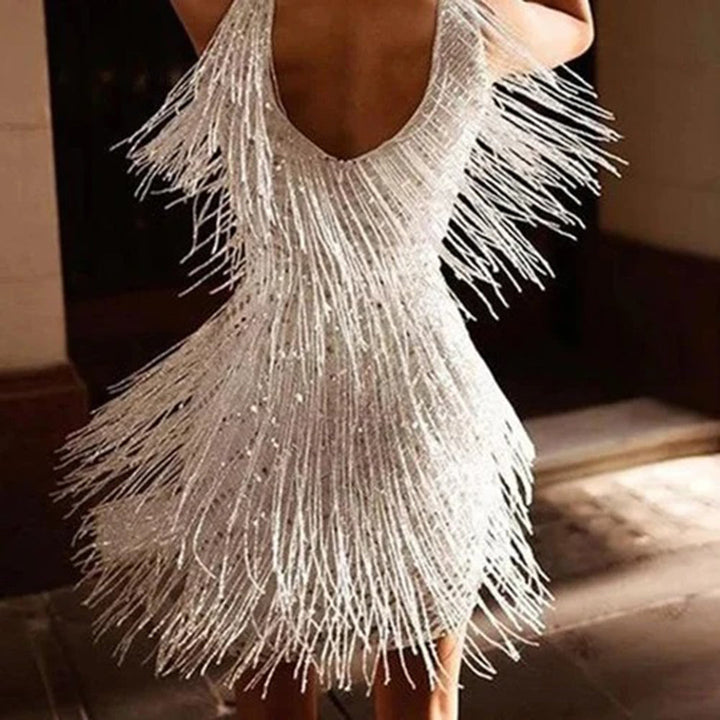 Grace | Women's Elegant Summer Mini Dress with Tassels