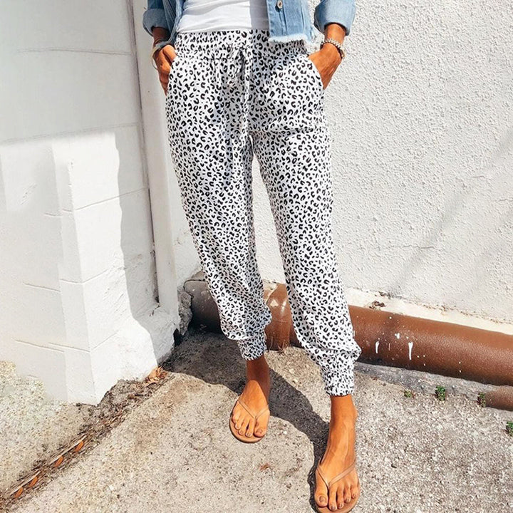 Kleo | Women's Comfortable Leopard Print Leisure Pants
