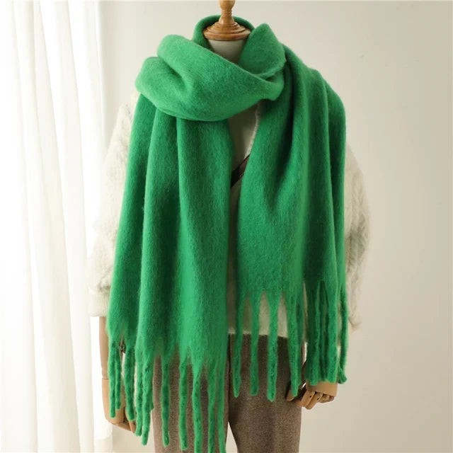 Women's Oversized Fringed Scarf