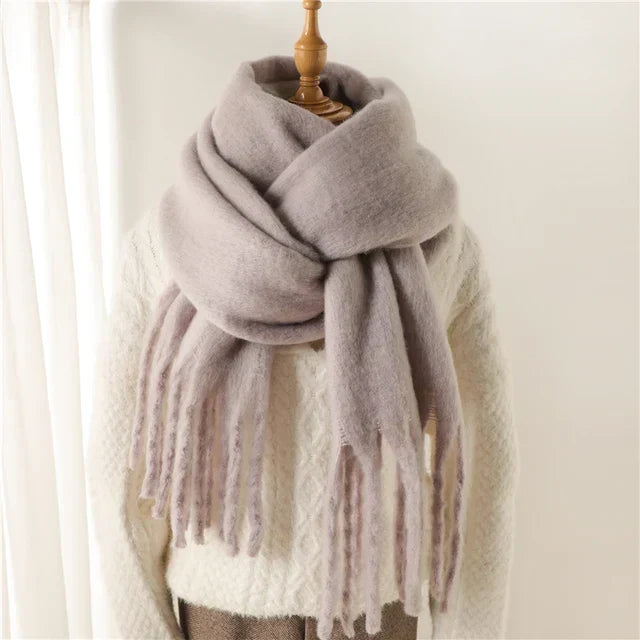 Women's Oversized Fringed Scarf