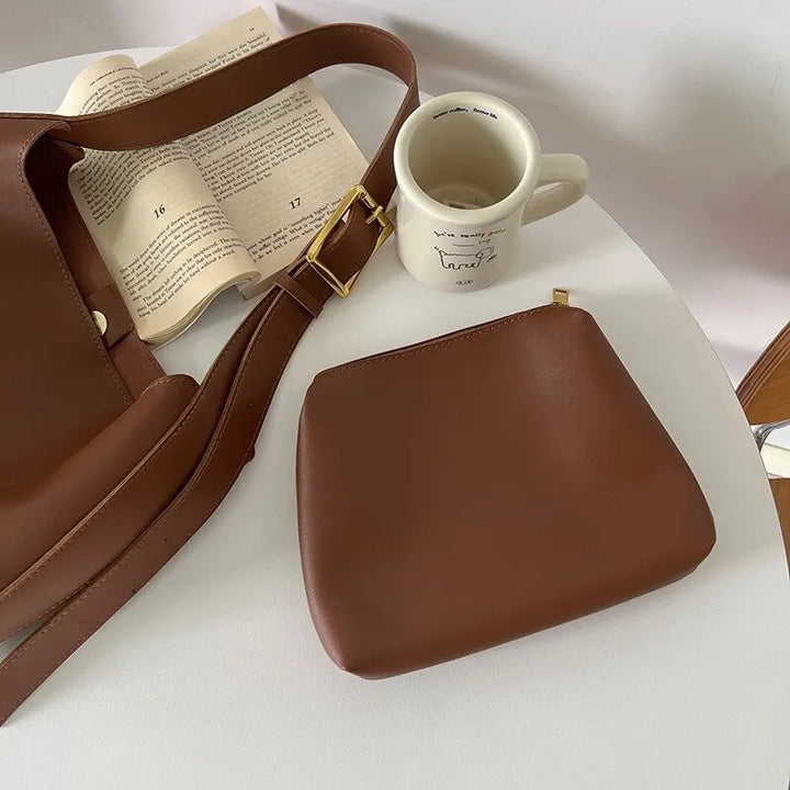 Aria | Women's Vegan Leather Minimalist Shoulder Bag