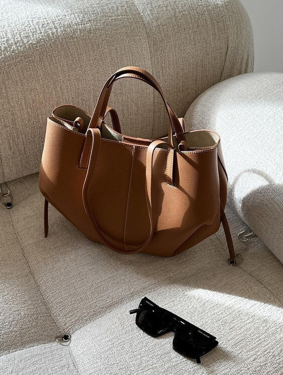 Caroline | Women's Oversized Structured Leather Tote Bag