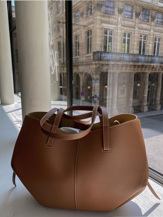 Caroline | Women's Oversized Structured Leather Tote Bag