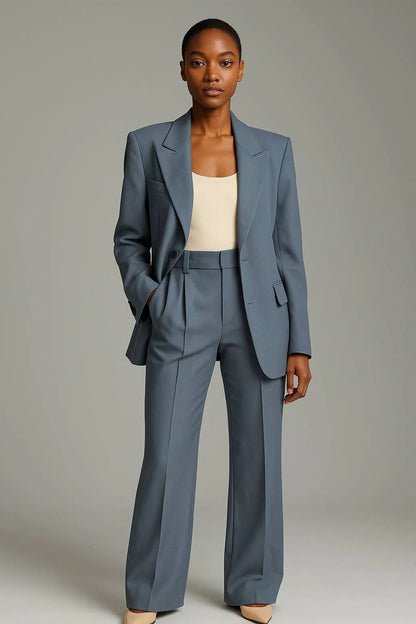 Women's Blazer and Trousers Two Piece Suit-Omni Prime Goods