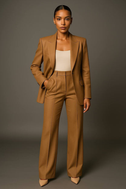 Women's Blazer and Trousers Two Piece Suit-Omni Prime Goods