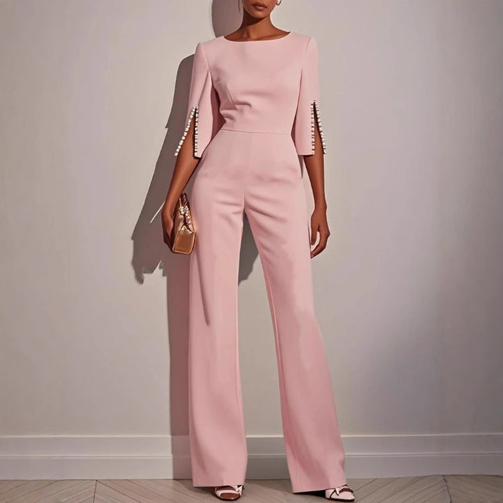 Women's Boat Neck Graduation Party Jumpsuit-Omni Prime Goods