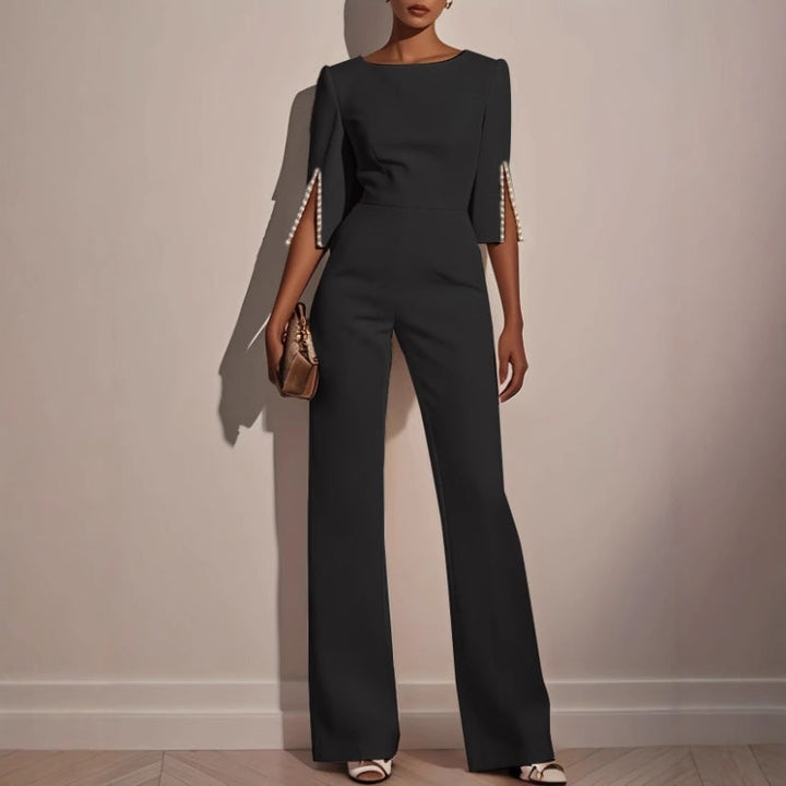 Women's Boat Neck Graduation Party Jumpsuit-Omni Prime Goods