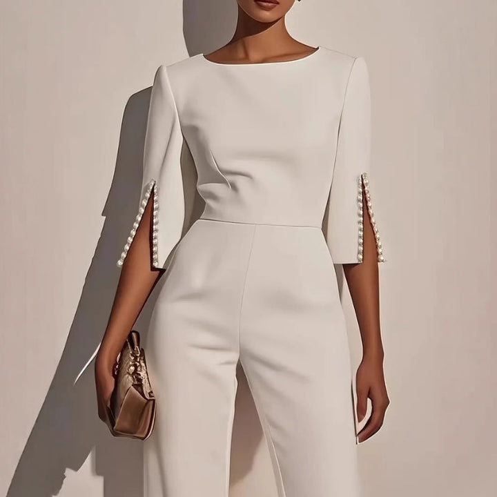 Women's Boat Neck Graduation Party Jumpsuit-Omni Prime Goods