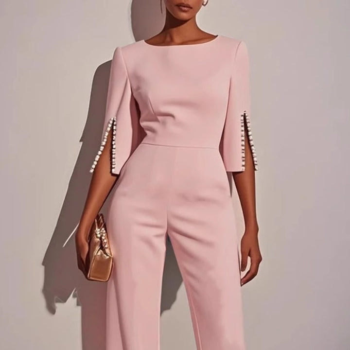 Women's Boat Neck Graduation Party Jumpsuit-Omni Prime Goods