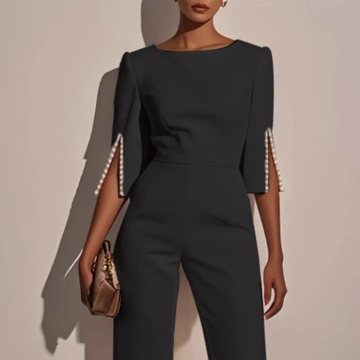 Women's Boat Neck Graduation Party Jumpsuit-Omni Prime Goods