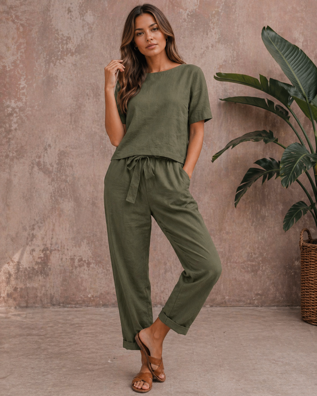 Women's Boat Neck Two Piece Matching Set-Omni Prime Goods