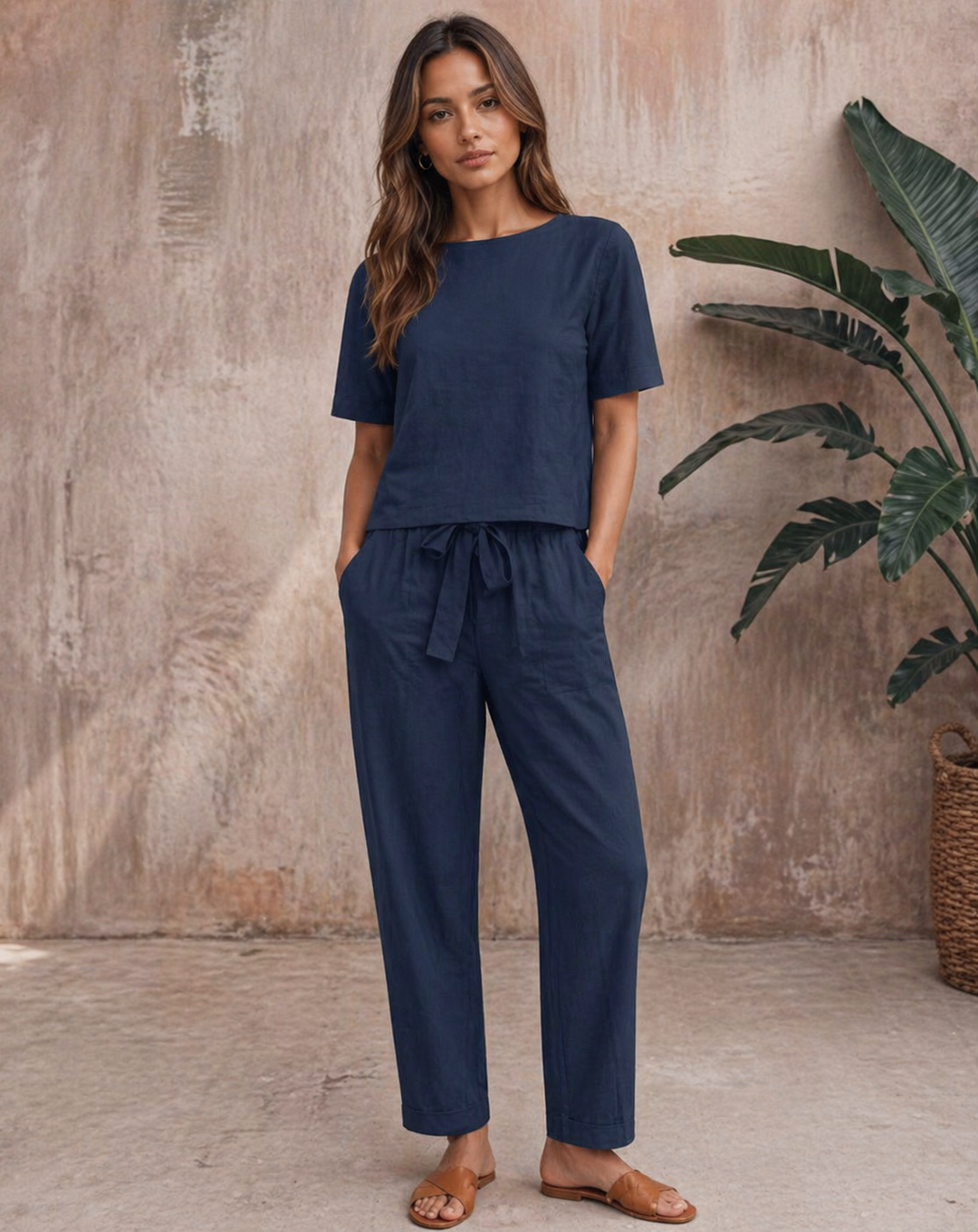 Women's Boat Neck Two Piece Matching Set-Omni Prime Goods
