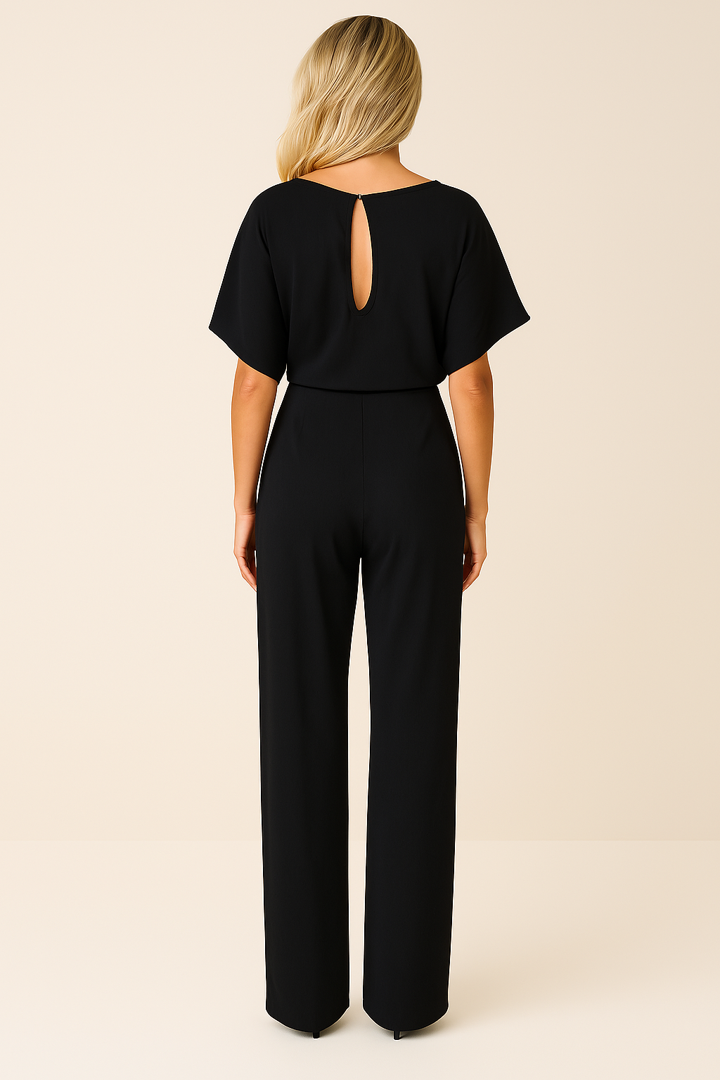 Women's Boat Neck Waist Tie Summer Jumpsuit-Omni Prime Goods