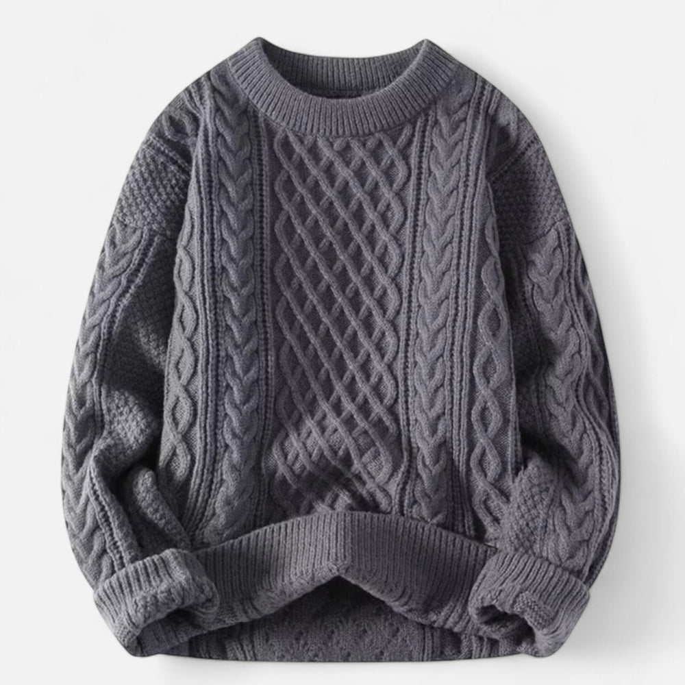 Women's Cable Knit Sweater | Round Neck Design-Omni Prime Goods