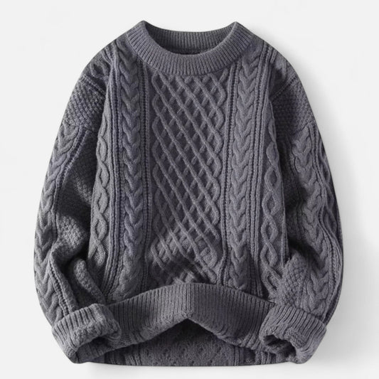 Women's Cable Knit Sweater | Round Neck Design-Omni Prime Goods