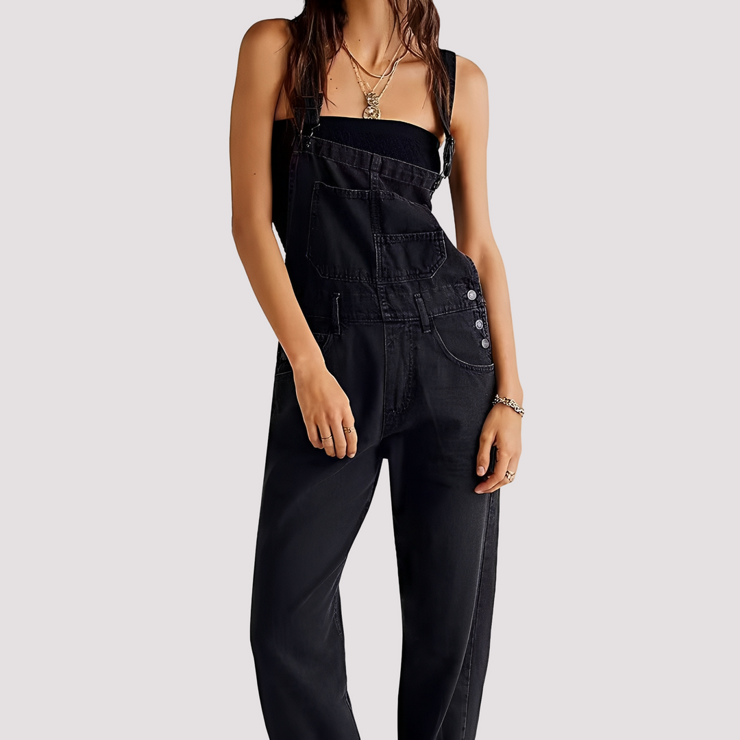 Women's Casual Loose Denim Jumpsuit-Omni Prime Goods