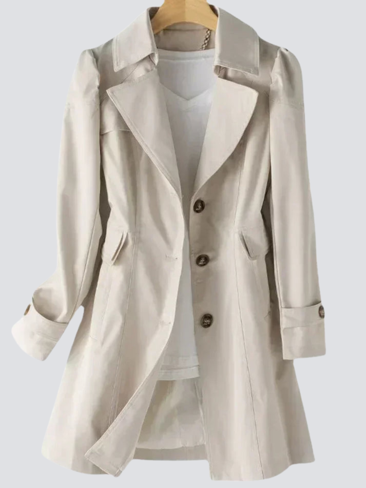 Women's Classic Trench Coat | Elegant Defined Silhouette-Omni Prime Goods
